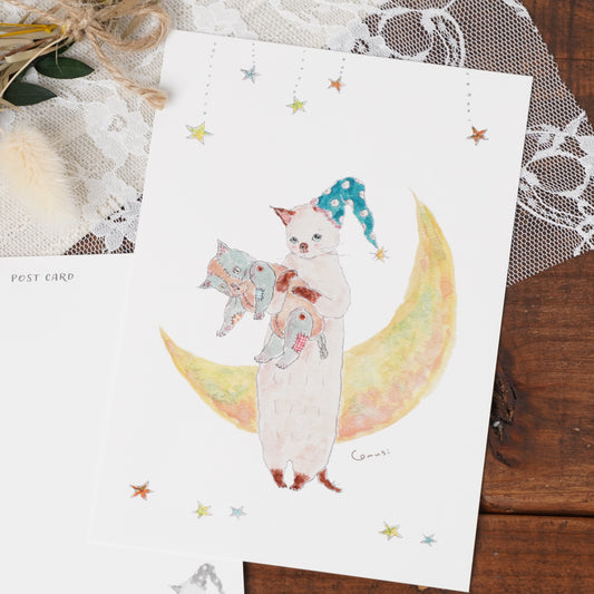 Tocoro Comugi Postcard – Cute Cats and Dreamy Scenes Star