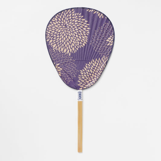 Kurikawa Shoten Uchiwa Fan Purple – Traditional Japanese Paper Fan