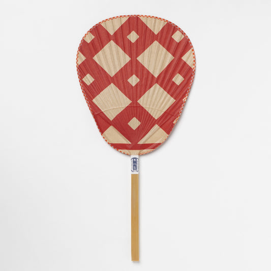 Kurikawa Shoten Uchiwa Fan Red – Traditional Japanese Paper Fan