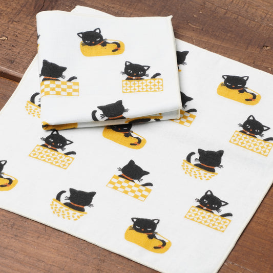 Hamamonyo Semi-Wash Japanese Towel - Cat