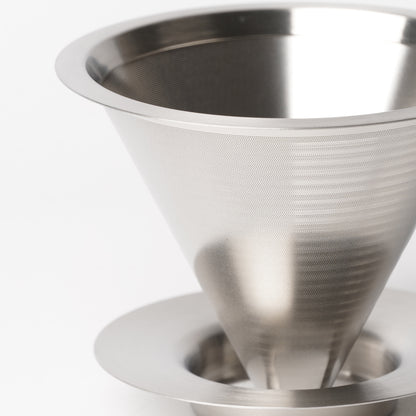 HARIO Double Mesh Metal Coffee Dripper - Stainless Steel Pour Over