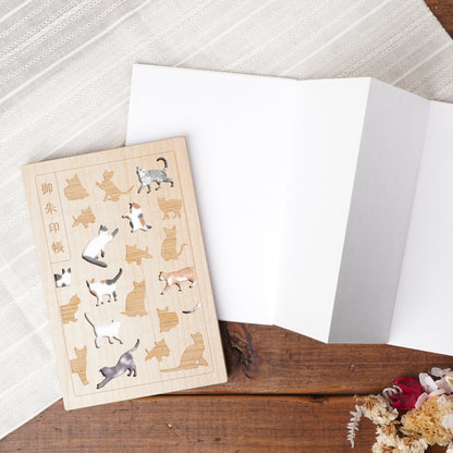 Goshuin stamp book cat