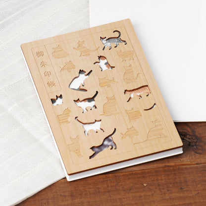 Goshuin stamp book cat