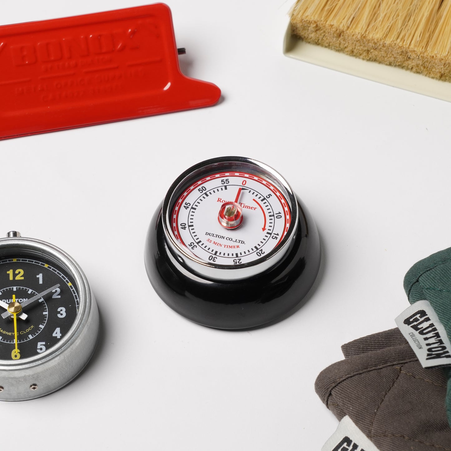DULTON Kitchen Timer with Magnet - Steel Mechanical Timer