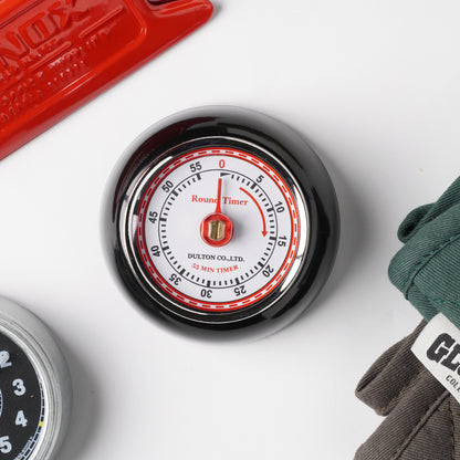 DULTON Kitchen Timer with Magnet - Steel Mechanical Timer