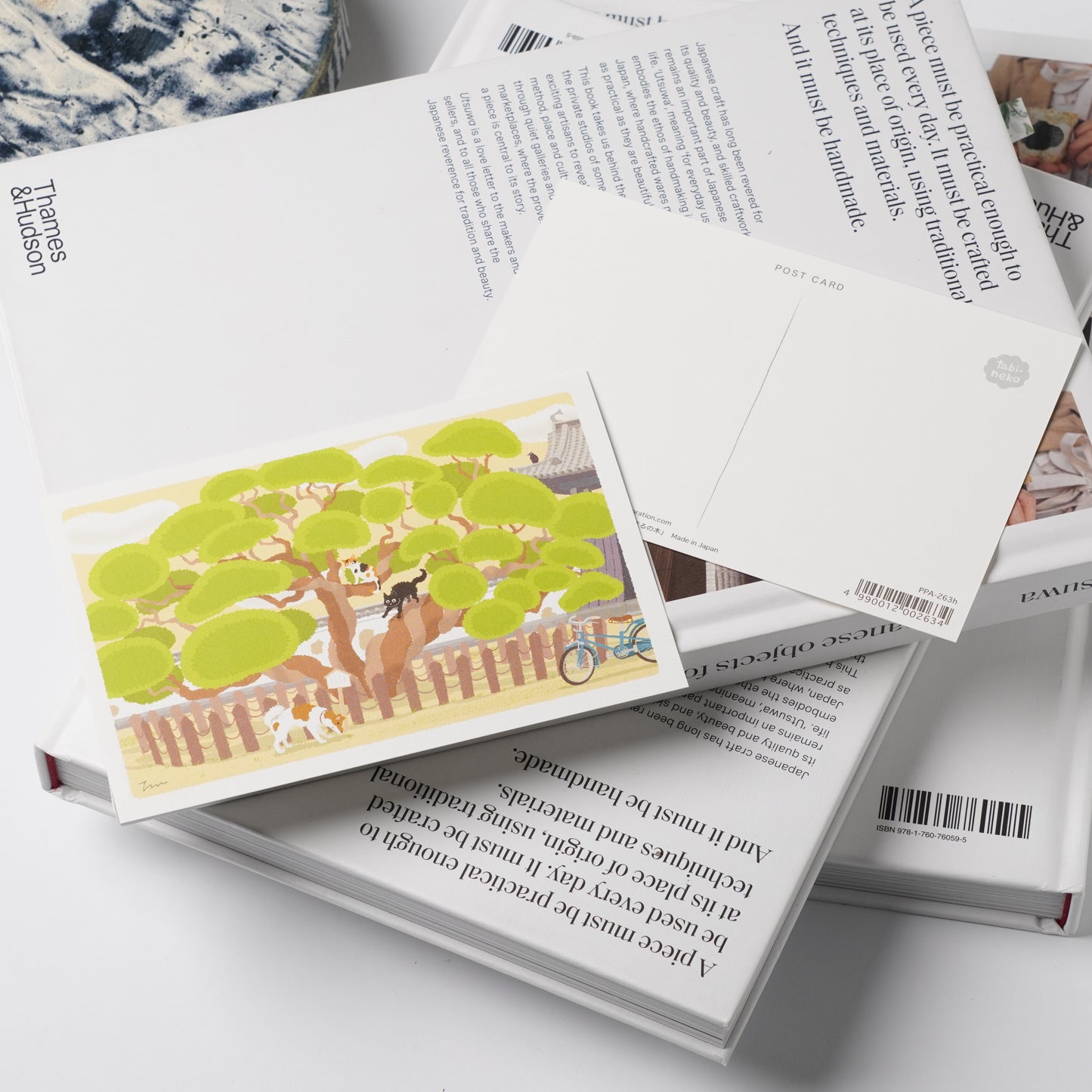 Spring Tabineko Postcard - Round Tree