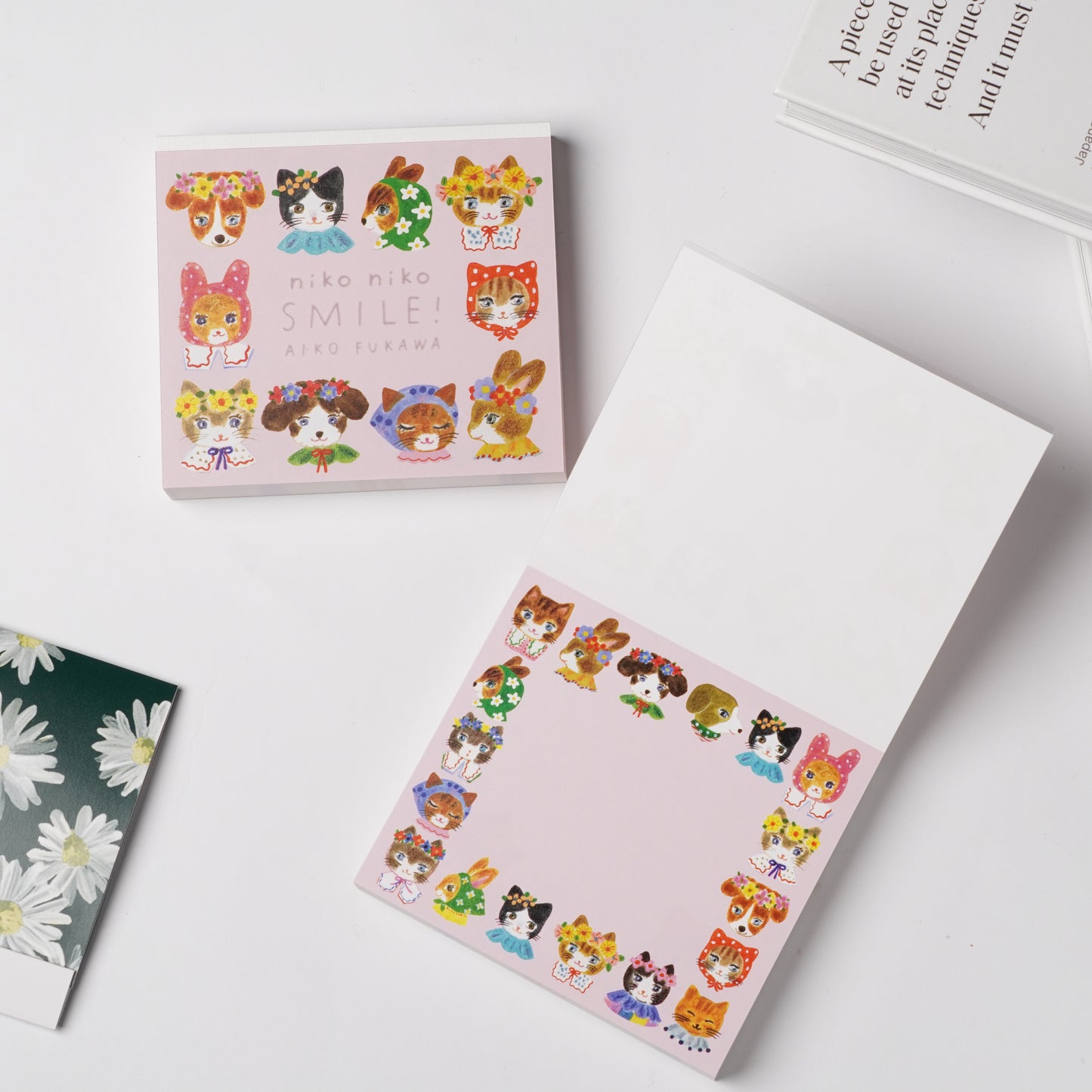 Akiko Fukawa Block Memo Pad - Smile