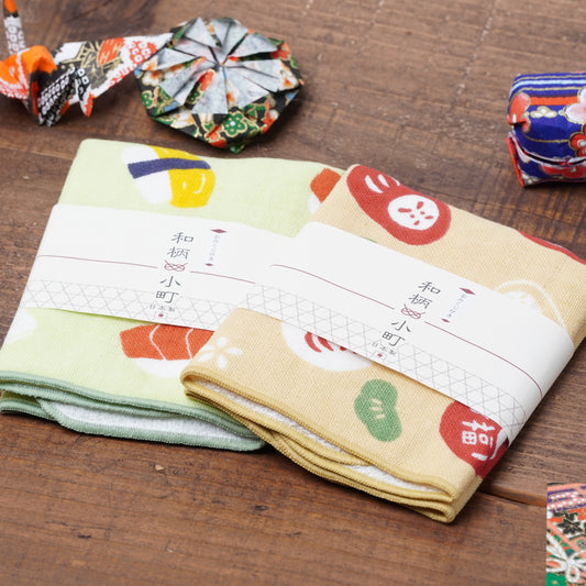 Japanese Wagara Pattern Handkerchief - Daruma