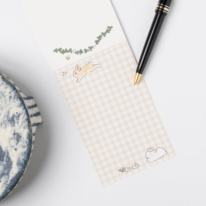 Multi Memo Pad - Rabbit and Flowers