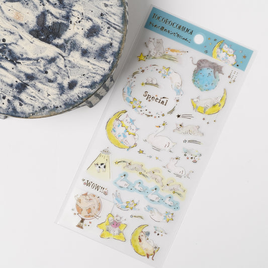 Tocoro Comugi Sticker Sheet - Night Sky