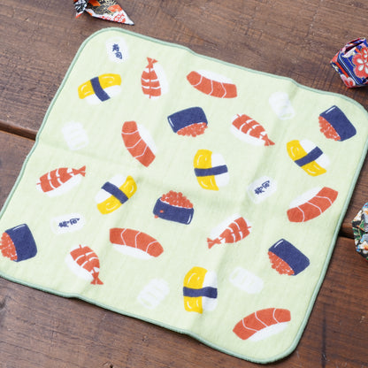 Japanese Wagara Pattern Handkerchief - Sushi