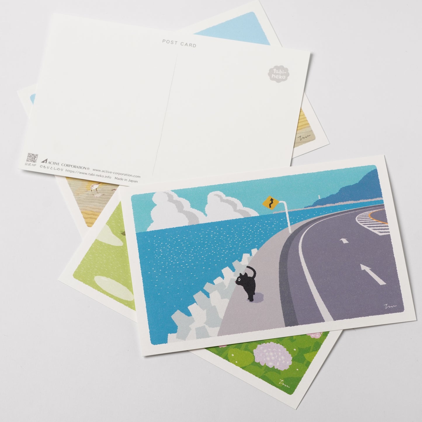 Summer Tabineko Postcard - By The Sea
