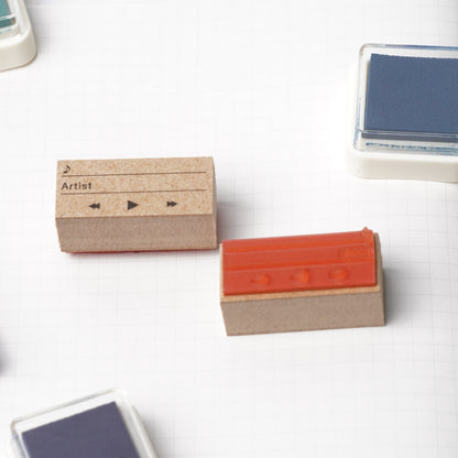 Playlist Planner Stamp - Music Log Rubber Stamp