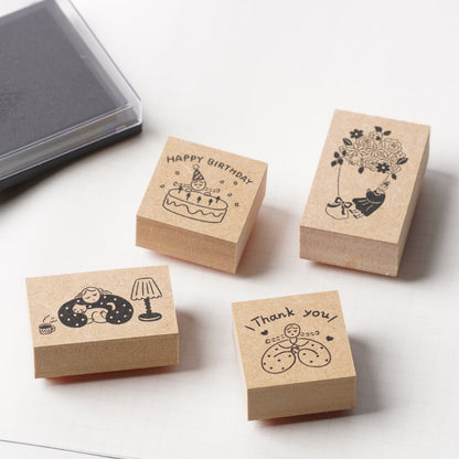 Marl-chan Rubber Stamp - Flower Bouquet