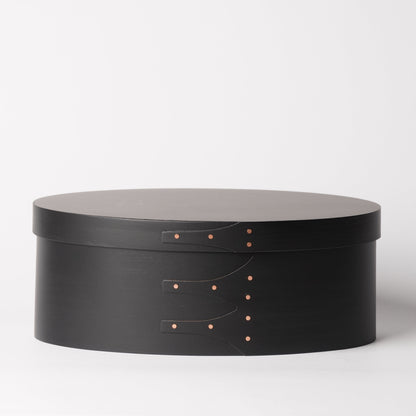Wooden Oval Box Black M