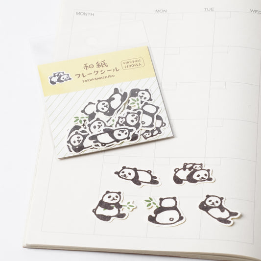 Japanese Washi Flake Stickers - Panda