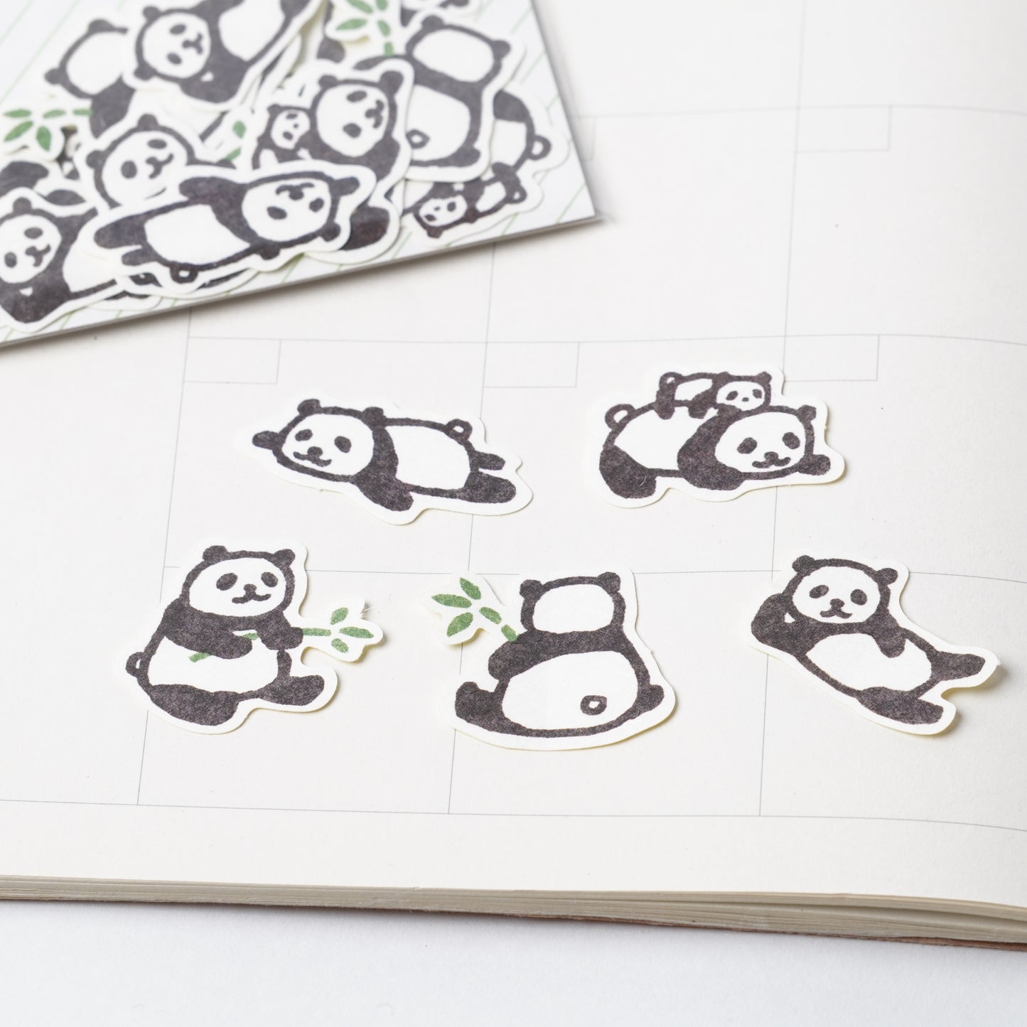 Japanese Washi Flake Stickers - Panda