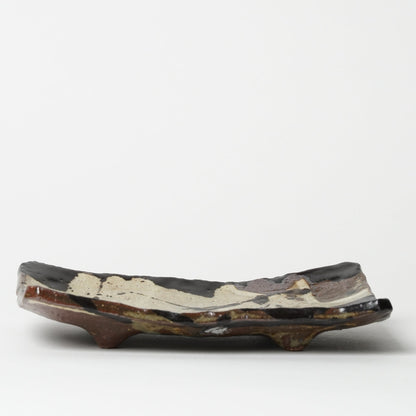 Junri Hamada Kuro Oribe Rectangle Plate