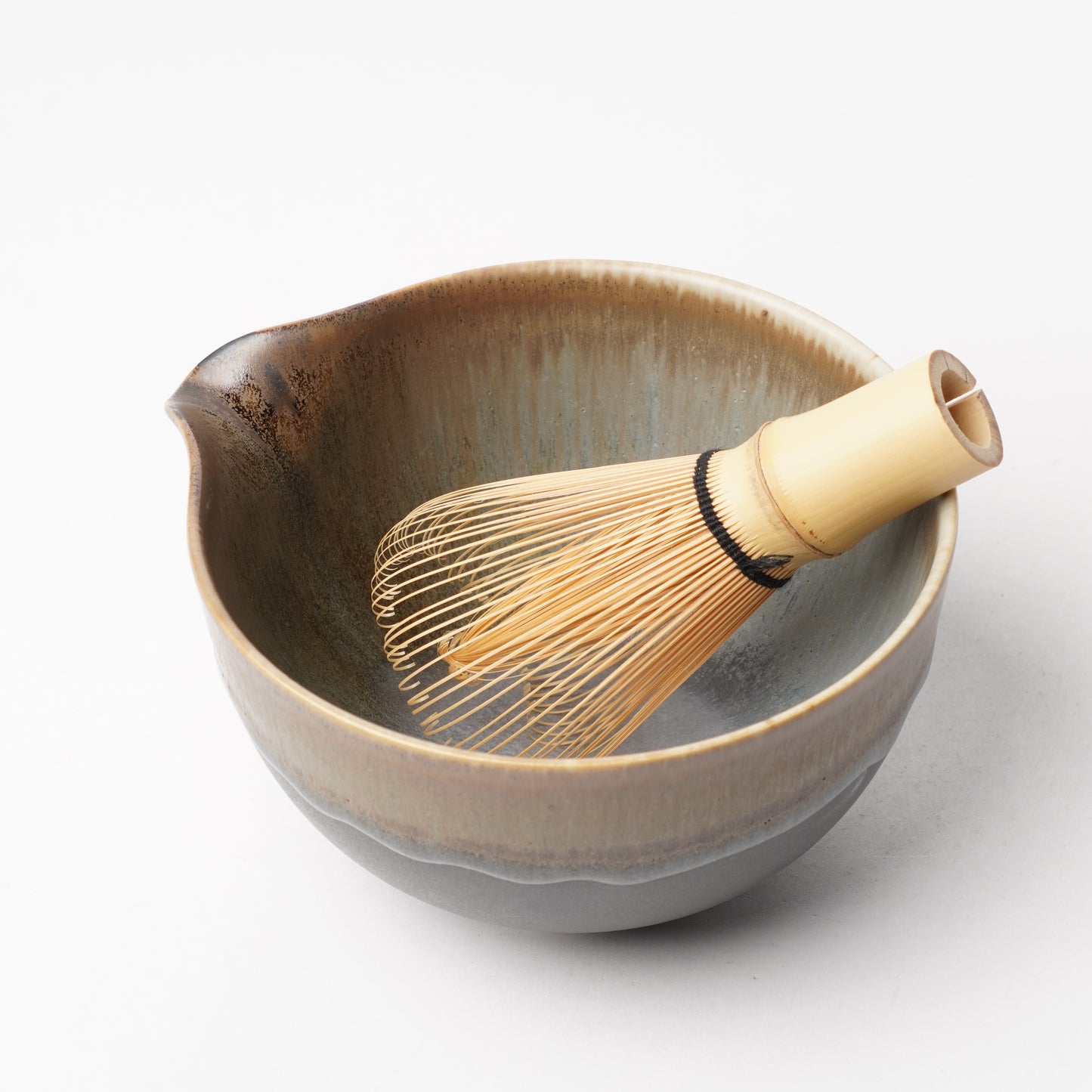 Spouted Matcha Bowl (Katakuchi) - Brown