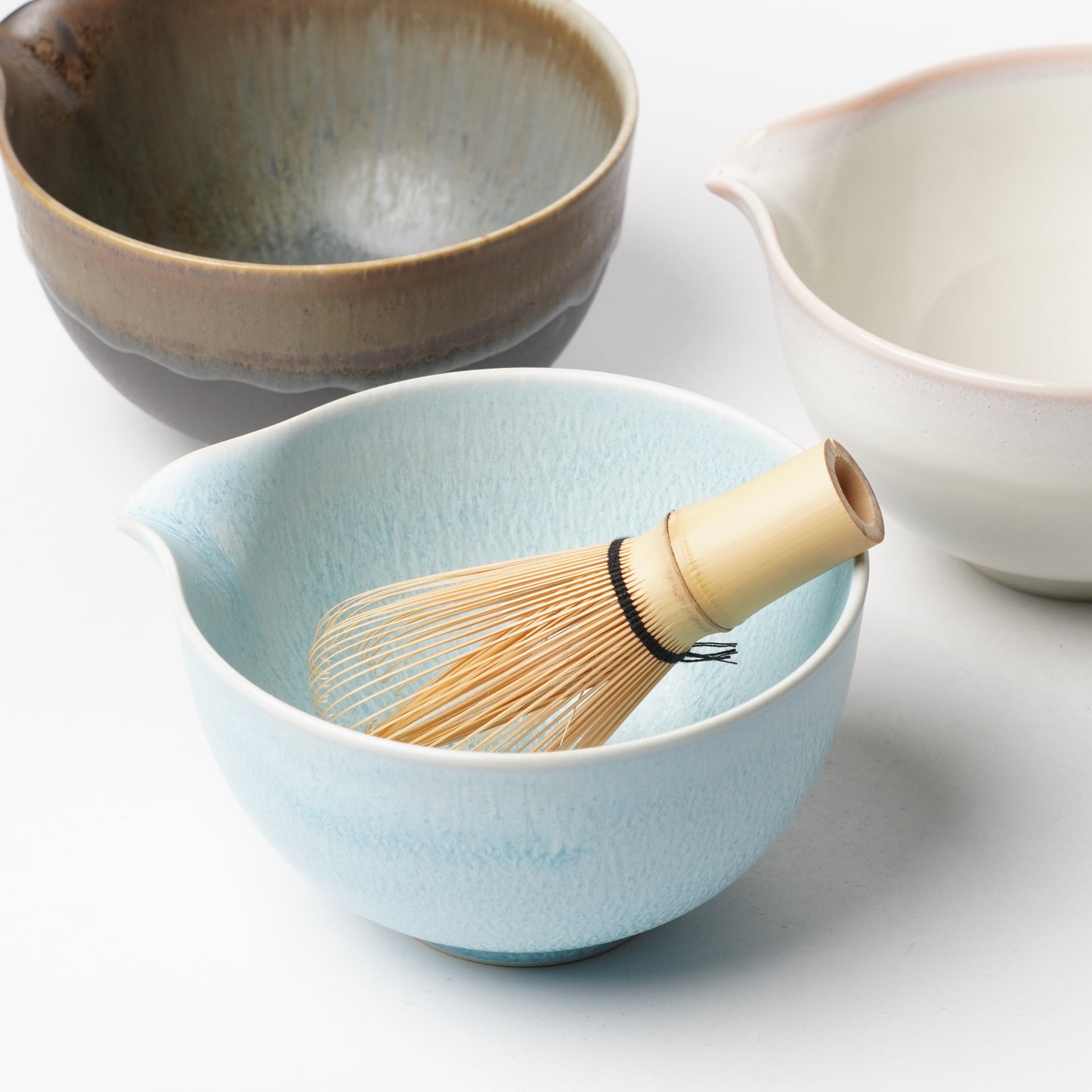 Spouted Matcha Bowl (Katakuchi) - Blue