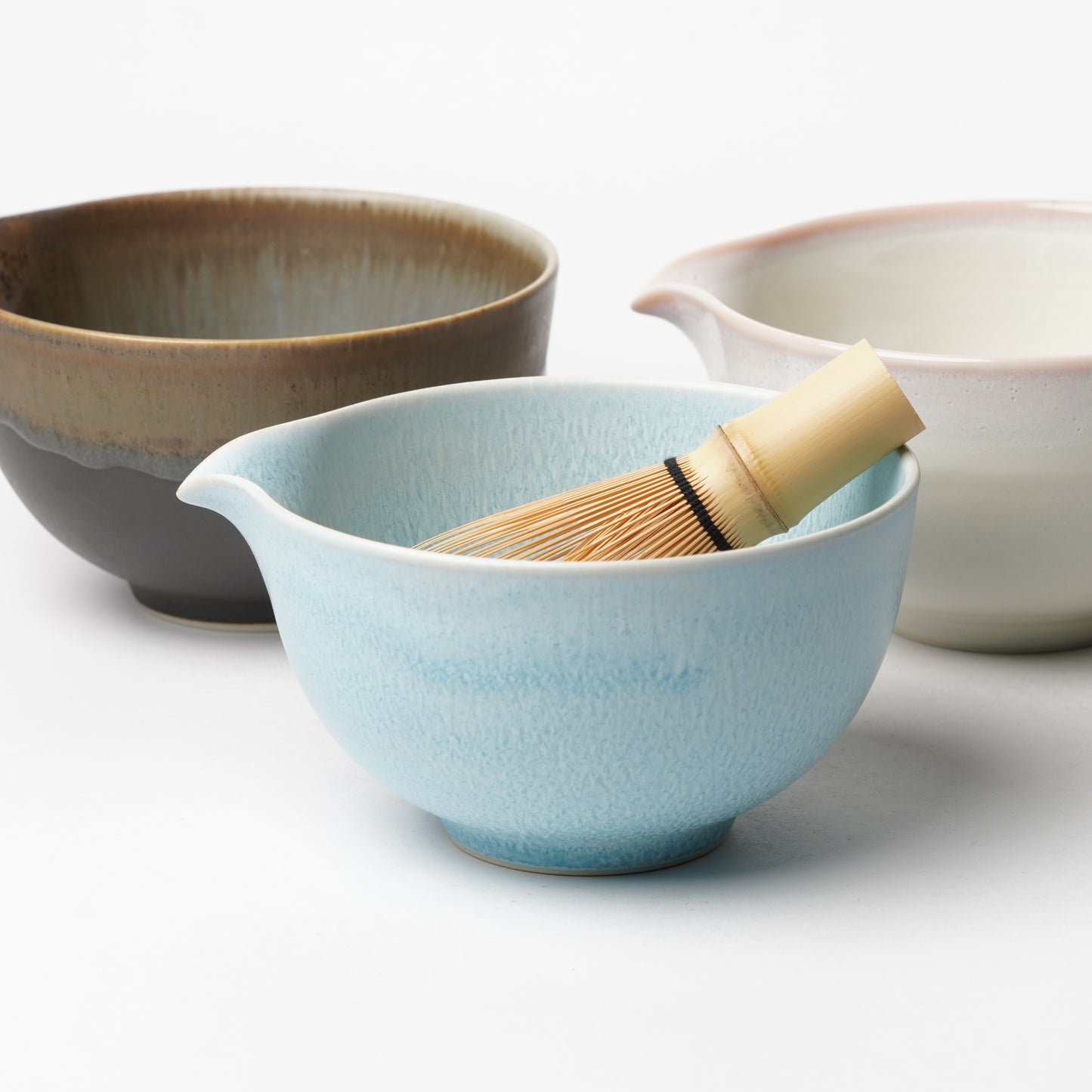 Spouted Matcha Bowl (Katakuchi) - Blue