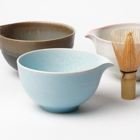 Spouted Matcha Bowl (Katakuchi) - Blue