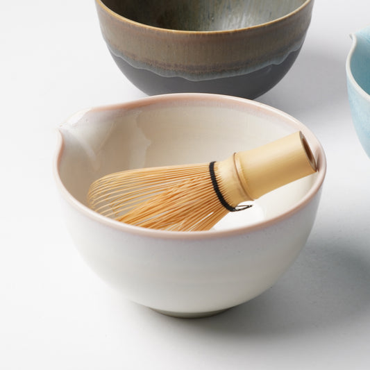 Spouted Matcha Bowl (Katakuchi) - Pink