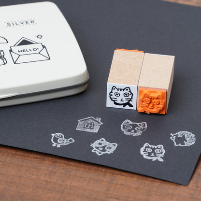 Tabby cat stamp