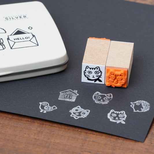 Tabby cat stamp