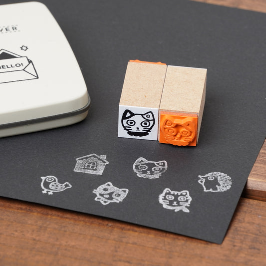 Calico cat stamp