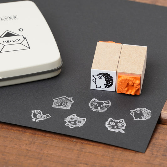 Cute Animal illustrations - Hedgehog stamp