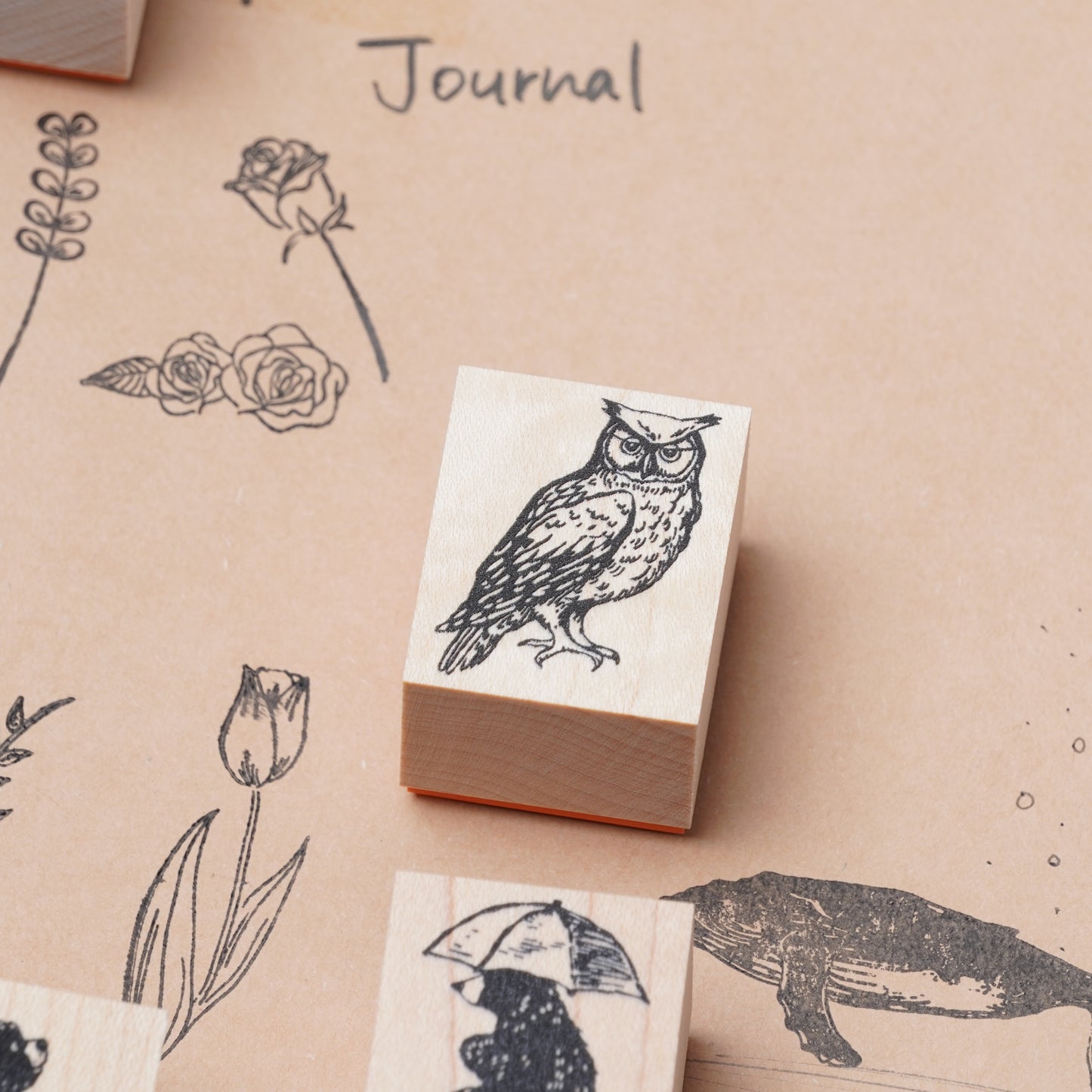 Owl Rubber Stamp - Japanese Planner Stamp