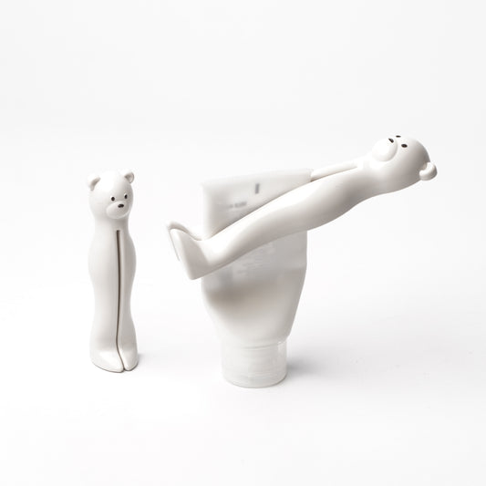 Bear Tube Squeezer Set White - Magnetic Tube Roller