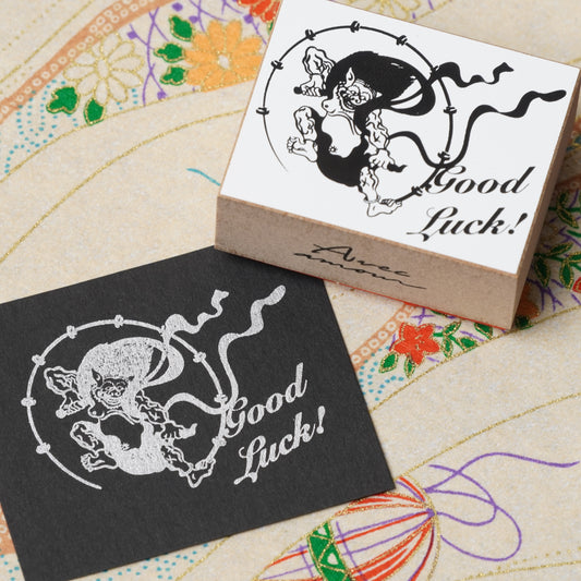Famous Art Rubber Stamp – Japanese Paintings The god of thunder