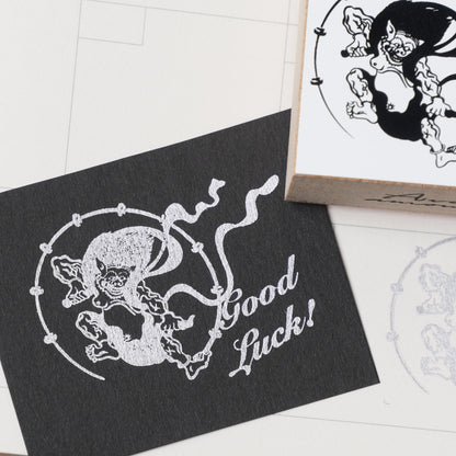 Famous Art Rubber Stamp – Japanese Paintings The god of thunder