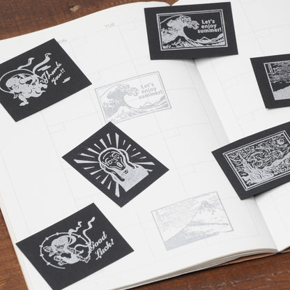 Famous Art Rubber Stamp – Japanese Paintings The starry night stamp