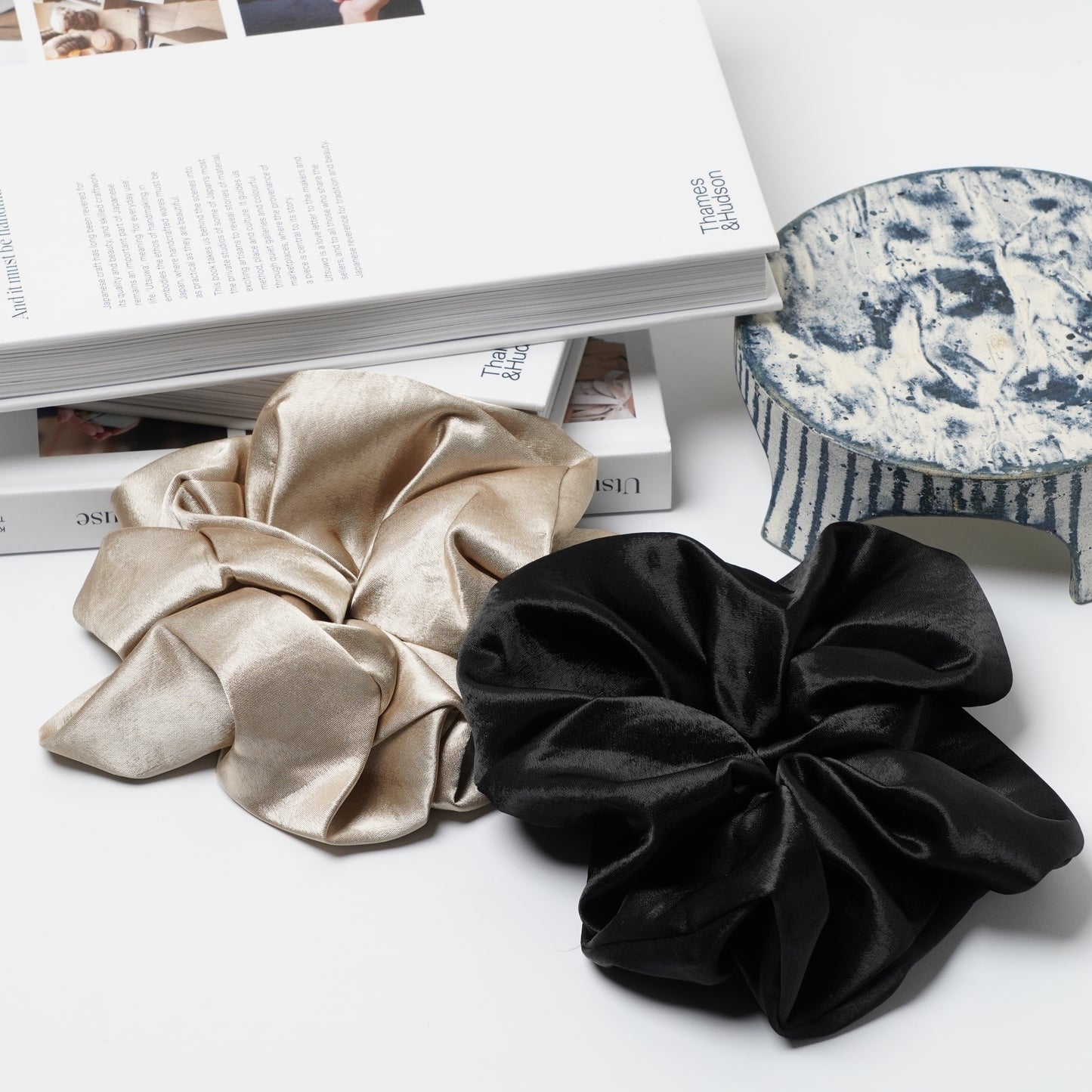 Satin Oversize Scrunchie - Soft Hair Tie Accessory