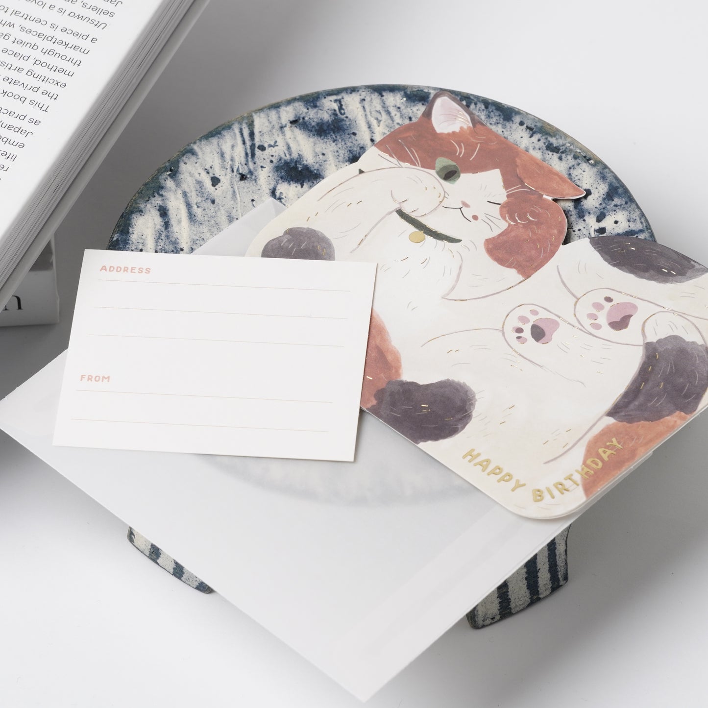 Birthday "Packed Cats" Greeting Card / Calico