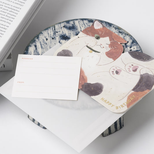 Birthday "Packed Cats" Greeting Card / Calico