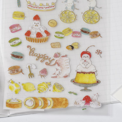 Tocoro Comugi Sticker Sheet - Reward Snack Cat