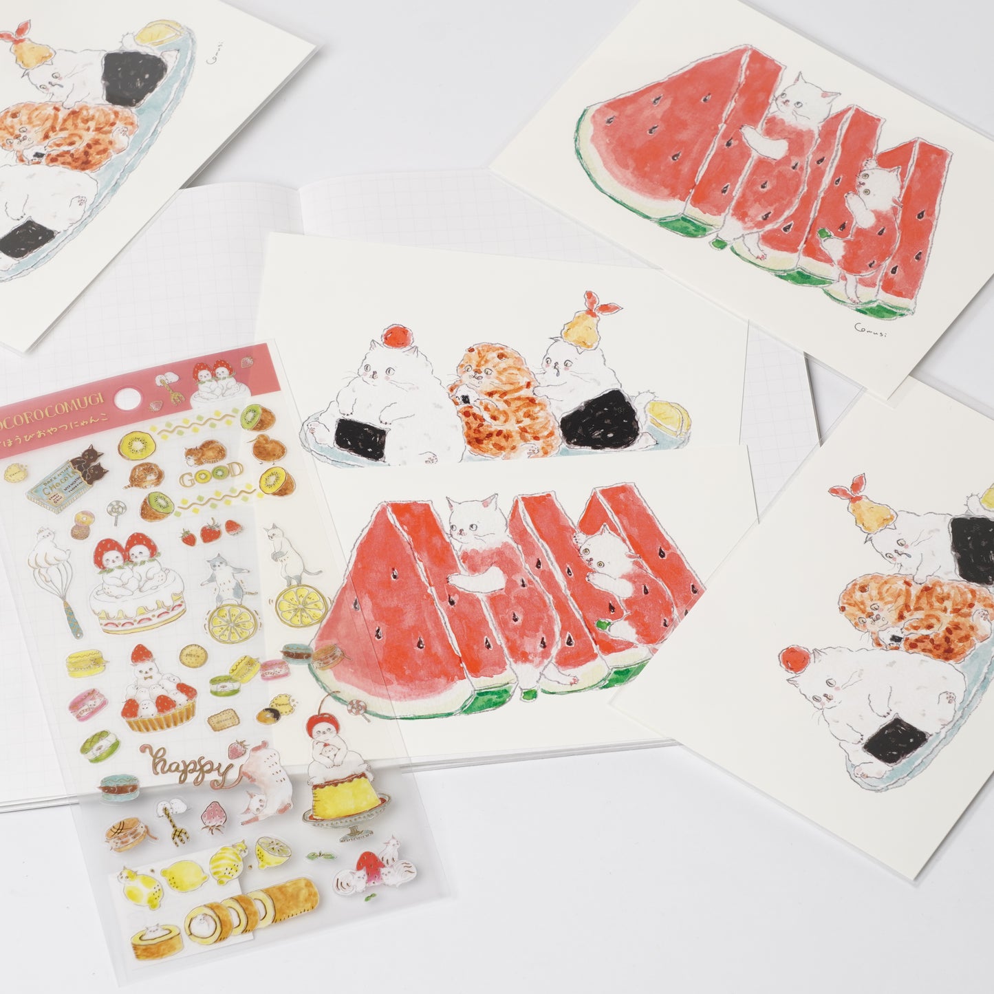 Tocoro Comugi Sticker Sheet - Reward Snack Cat