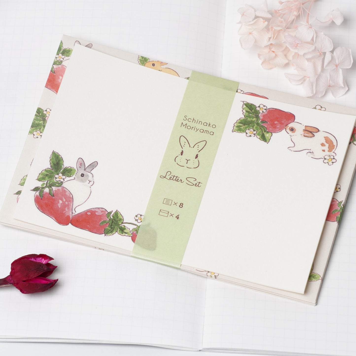 Letter Set Schinako Moriyama - Rabbit and Strawberry