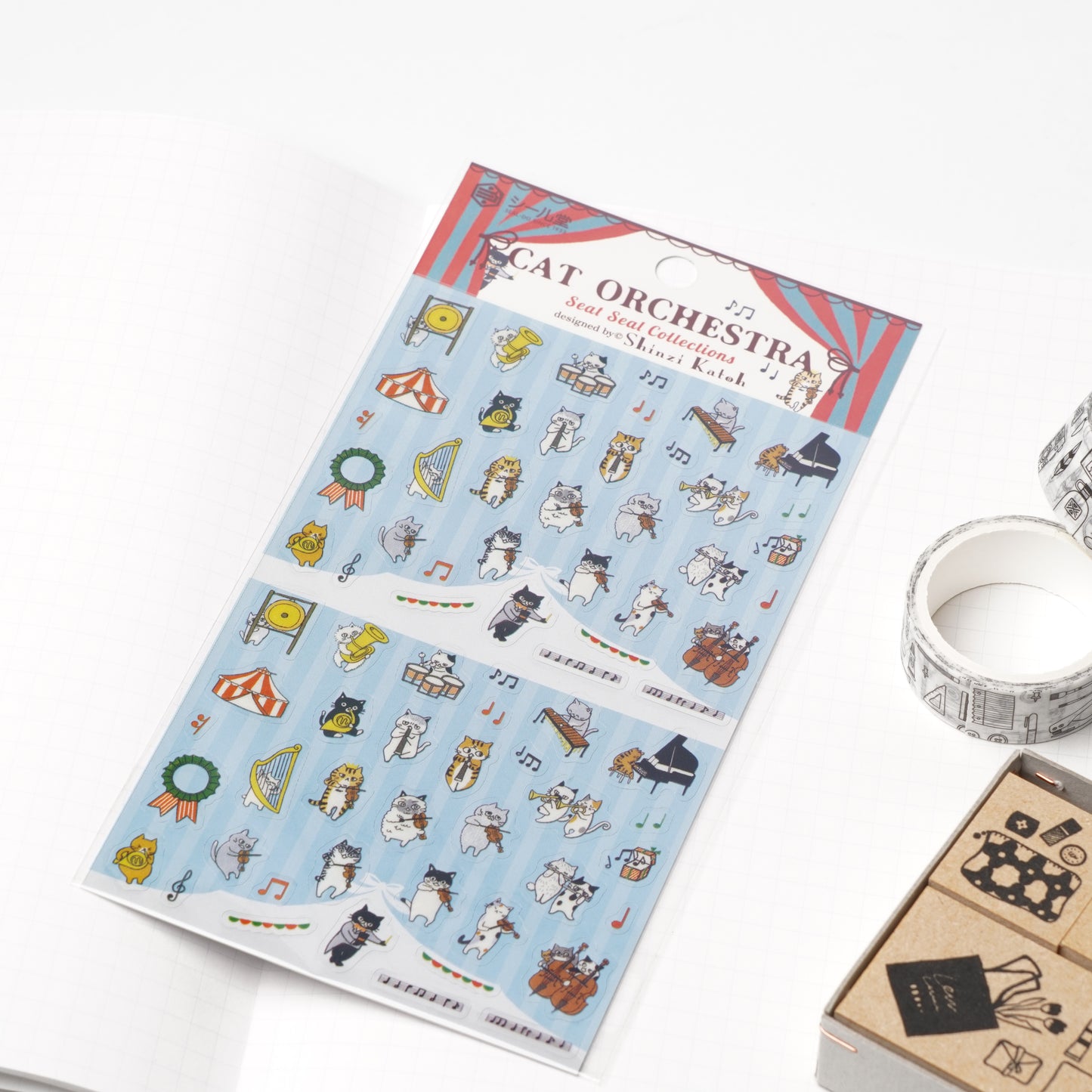 CAT ORCHESTRA Sheet Stickers