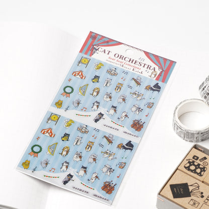 CAT ORCHESTRA Sheet Stickers
