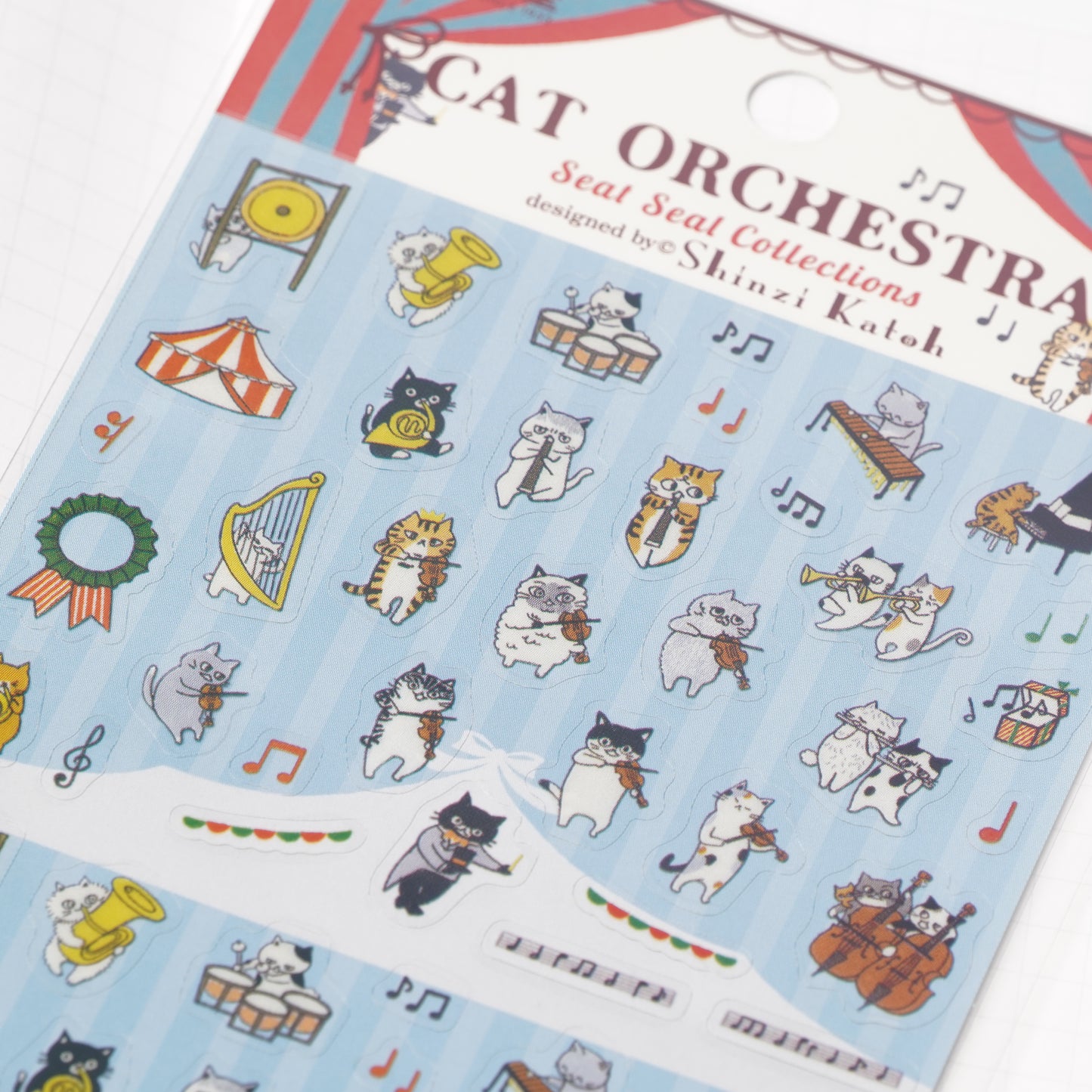 CAT ORCHESTRA Sheet Stickers