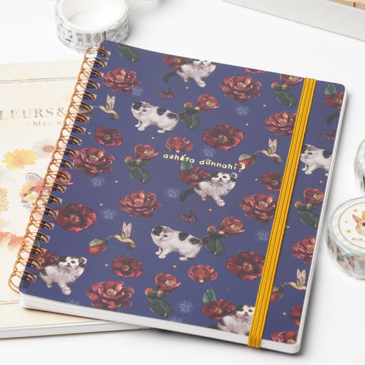 B6 Ring Notebook - Miketo Tsubaki Cat