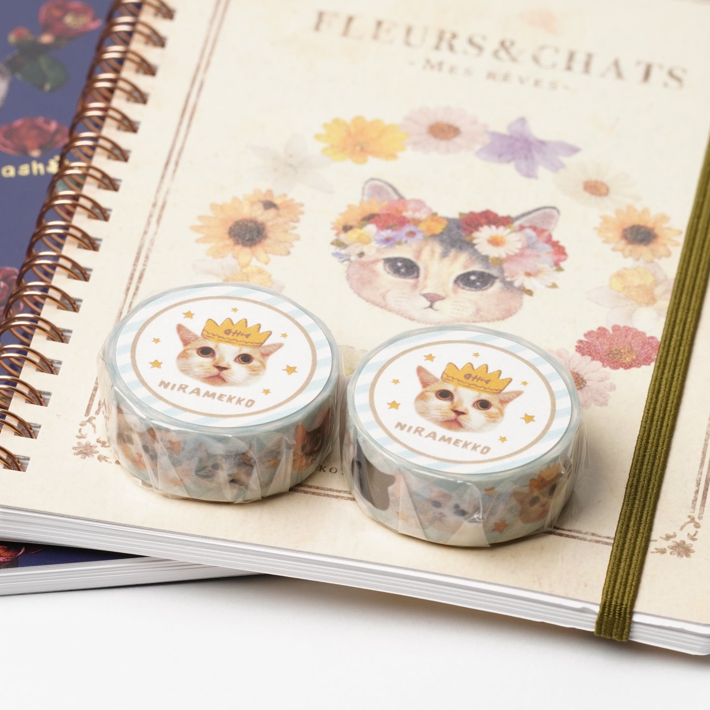 NITAMEKKO Cat Washi Masking Tape - Striped Cats