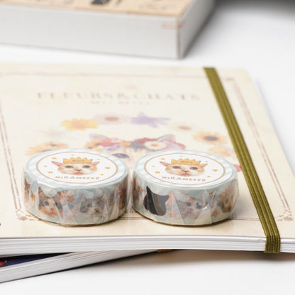 NITAMEKKO Cat Washi Masking Tape - Striped Cats