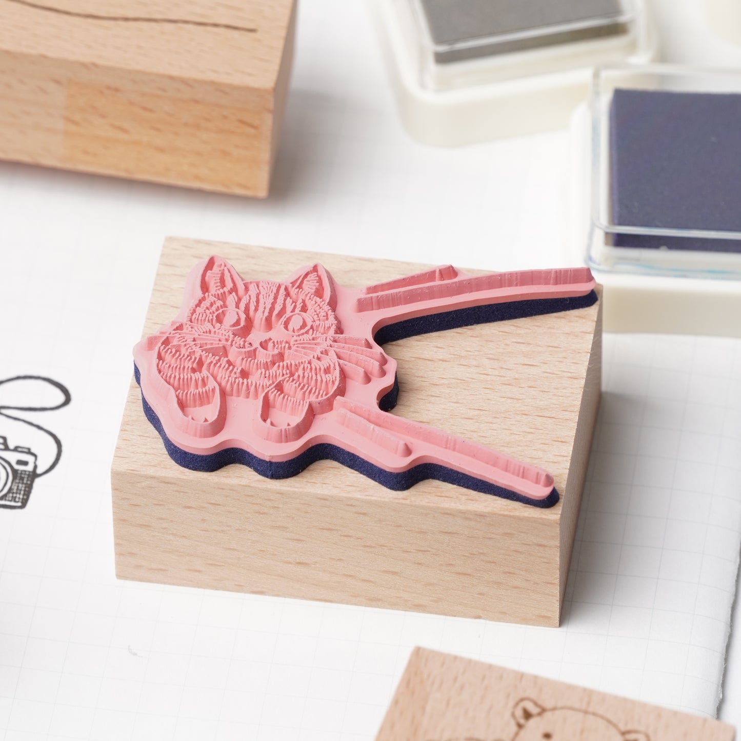 Wood Stamp - Cat Speech Bubble