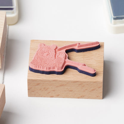 Wood Stamp - Bear Speech Bubble